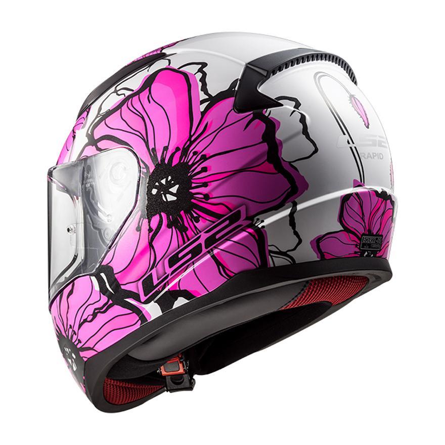 LS2 Helmet FF353 Rapid II Poppies